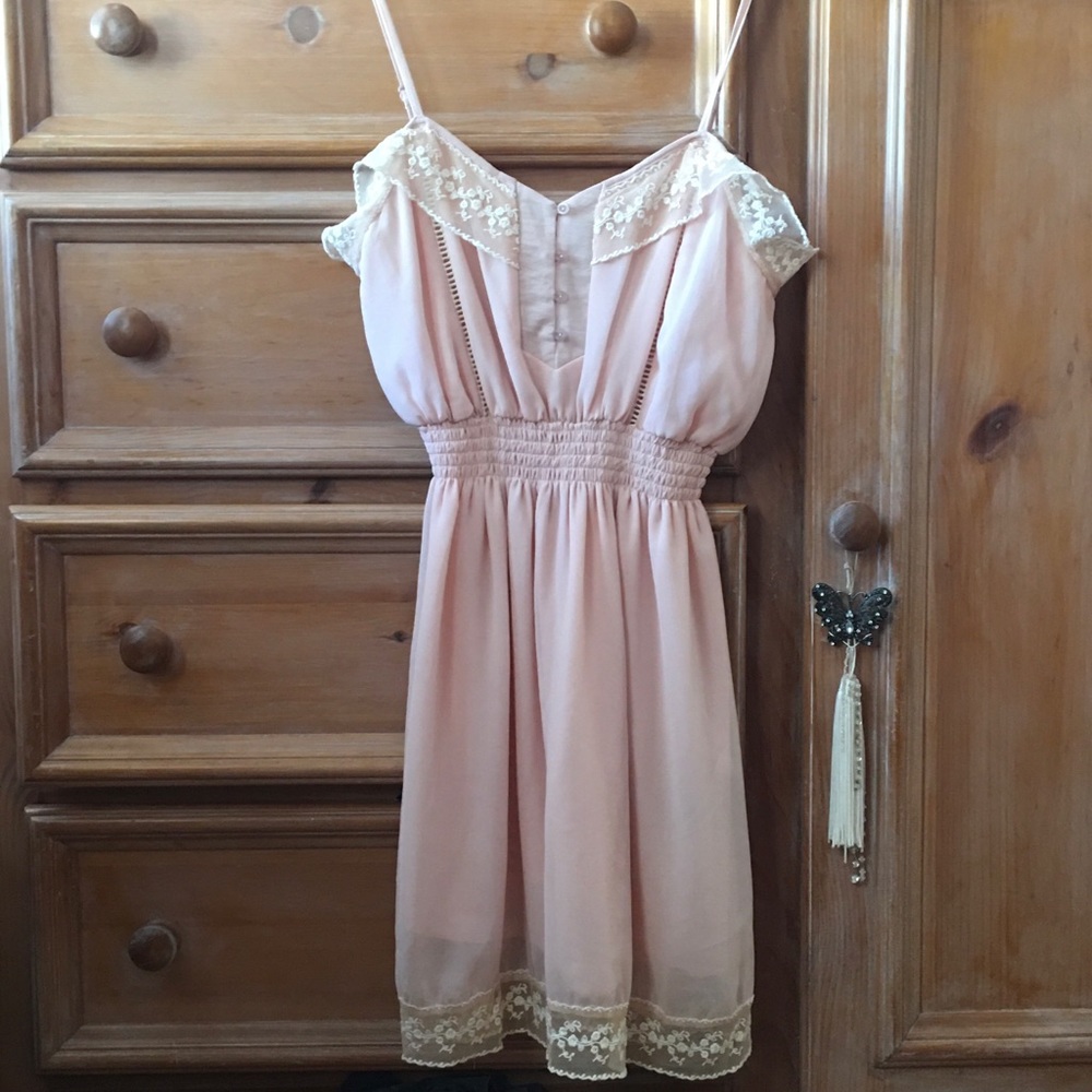 Pink mini dress